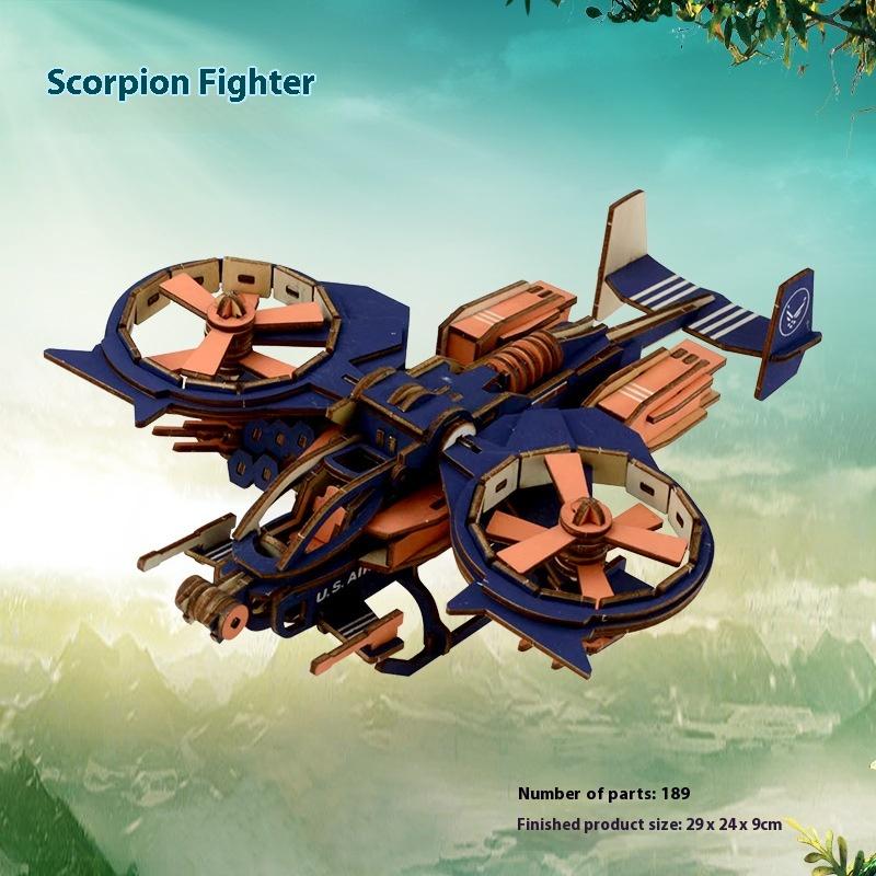 Мальчики деревянные 3D головоломки детские развивающие игрушки строительные блоки самодельные деревянные головоломки самолет игрушка