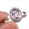 Natural Pink Amethyst Gemstone Handmade 925 Solid Silver Jewelry Ring S.7 O6W88