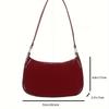 Retro fashion glossy PU leather shoulder bag casual commuting women's handbag single shoulder crossbody bag