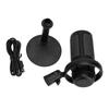 RGB Microphone Wired Plastic Cardioid Condenser Microphone with Base for Gaming Live Streaming