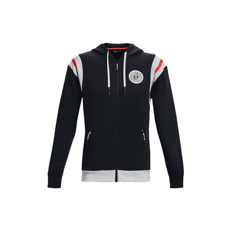 Under Armour Rival Fleece Full Zip Hooded Jacket Men Outerwear Black 1366303-001