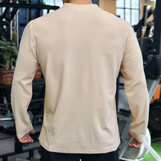 Мужские футболки для мышц с длинным рукавом и круглым вырезом, футболка для фитнеса в спортзале, мужская повседневная спортивная футболка для ежедневного использования в уличной одежде