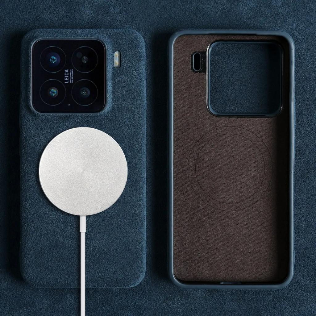 Магнитный чехол из алькантары для Xiaomi 15T Pro Mi 17 Pro Max 14T 14 Ultra 13 12s Полное покрытие Искусственная кожа Замша Чехол для телефона