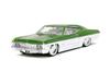Jada Toys Big Time Muscle 1:24 1967 Chevrolet Impala SS Diecast Car Toy for Kids and Adults (Green/White)