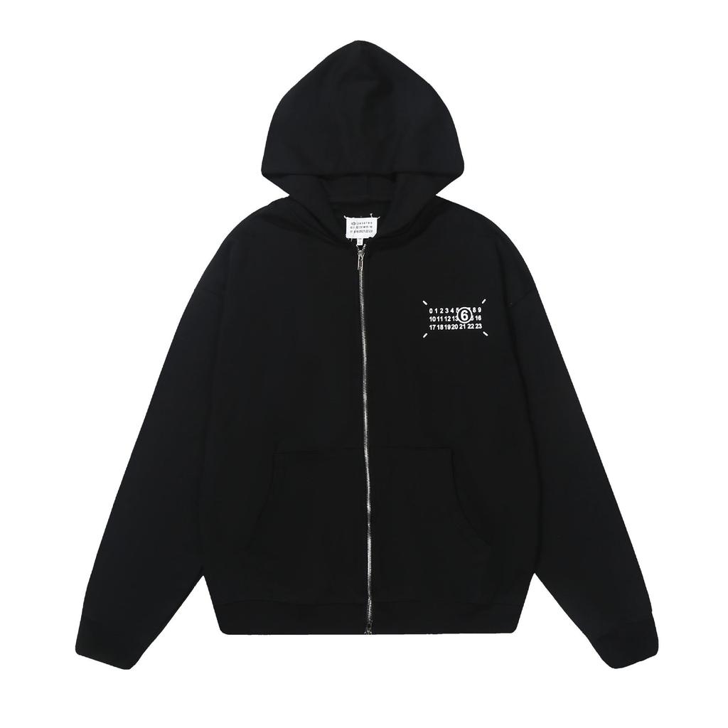 Maison Margiela MM6 Унисекс Худи-Кардиган на молнии из махровой ткани