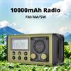 10000 мАч FM-радио HRD-907 Солнечное Ручное Портативное Аварийное Радио AM/FM/SW Водонепроницаемое Читальный Свет SOS для Улицы