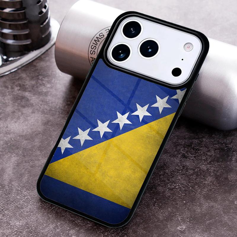 Чехол для телефона с принтом флага Боснии и Герцеговины для iPhone 17 16 15 14 13 12 11 Pro Max Plus 17Air Мягкий силиконовый чехол
