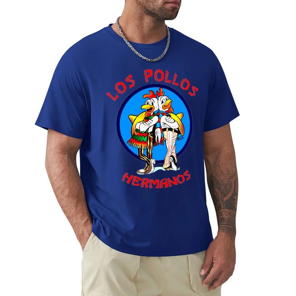 Футболка с надписью «Во все тяжкие» Футболка LOS POLLOS Hermanos Футболка с коротким рукавом Harajuku Футболка с хлопковой графикой Топы