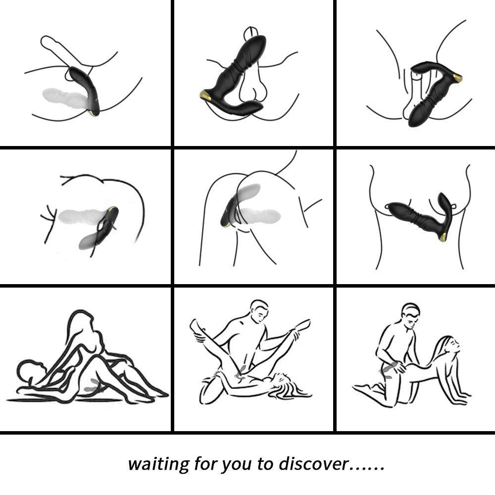 Телескопический Анальный Вибратор Мужской Массажер Простаты Вибрирующие Анальные Игрушки Фаллоимитатор Игрушки Стимулятор Влагалища Анальная Пробка Секс-Игрушки для Женщин