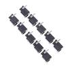 10 Pcs Black 3 Pin 3.5Mm X 1.3Mm Dc Power Jack Socket Pcb Mount