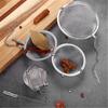 1PCS Stainless Steel Mesh Strainer With Chain SpiceTea Ball Infuser Tea Leak Home Soup Pot Sauces Marinade Seasoning Filter Ball