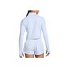 Under Armour Футболка Launch Elite Running Slim Fit Short Stand воротник Long Sleeve реглан Футболка женская Топы Cloud-Blue 1386338-464