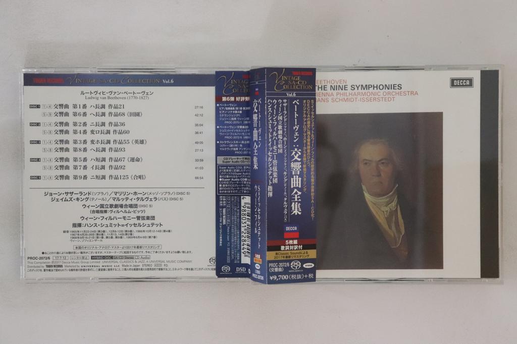 CD HANS SCHMIDT-ISSERSTEDT, VIENNA PHI - Beethoven Complete Symphonies PROC20726 DECCA 2017 Japan Obi Classical Used