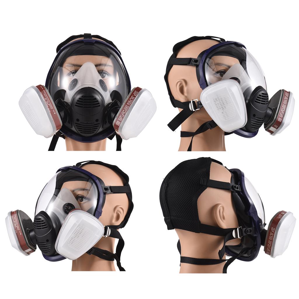Газовая маска Химические спреи Краска Антиформальдегидная маска с активированным углем Силиконовые полнолицевые фильтры