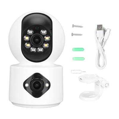 Камера видеонаблюдения с двумя объективами 4MP HD WiFi Точка доступа AP Камера наблюдения с кронштейном для дома, магазина