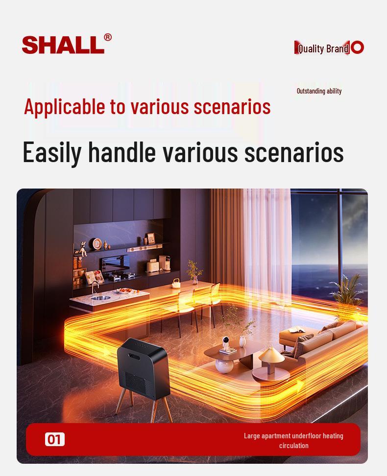 Полностью автоматический бесшумный солнечный насос для нагрева воды для домашних радиаторов