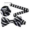 Barry.Wang Men Cravat Ties Jacquare Paisley/Floral/Striped Bow Tie Hanky Cufflinks Set Formal Casual