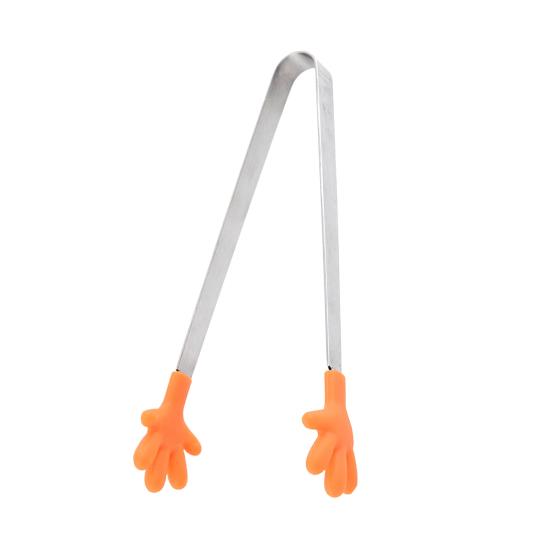 Мини-щипцы Сервировочные щипцы из нержавеющей стали в форме ладони Щипцы для еды для кубиков льда Сахар Фрукты Салат Барбекю Гриль Шведский стол Кухня Кулинария