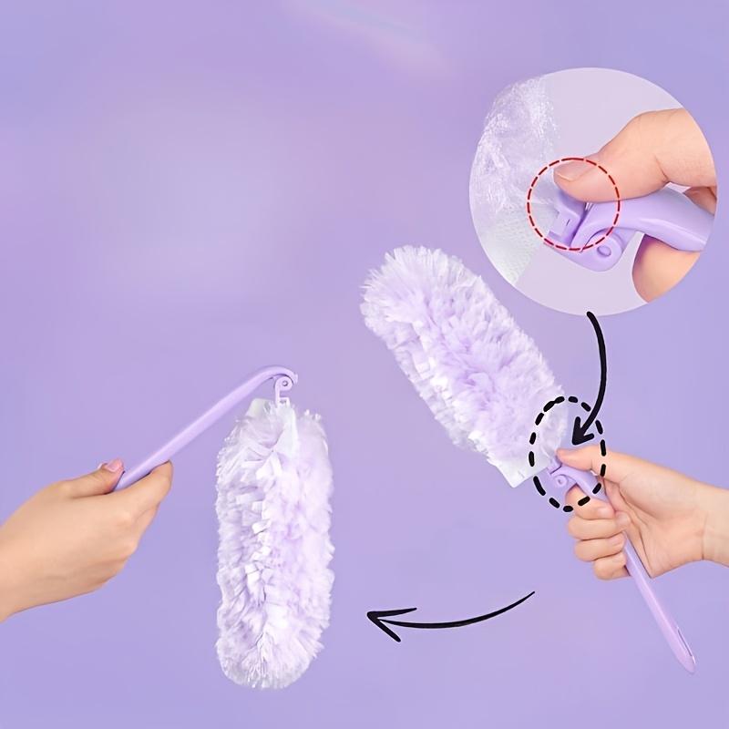 1 шт. Электростатическая щетка для пыли с регулируемой ручкой, инструмент для уборки дома и интерьера дома на колесах, для гостиной, спальни, ванной комнаты, для использования на открытом воздухе