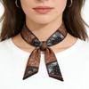 Женский полосатый шарф на шею Шелковая лента для волос Ручка сумки Платок