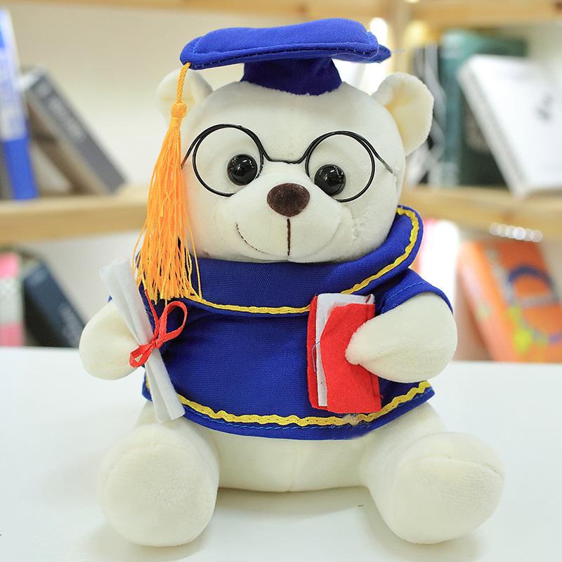 New Graduation Season Animal Plush Doll Wear Bachelor Coat Graduation Certificate Bear Capybara Plush Toy for Students Gift