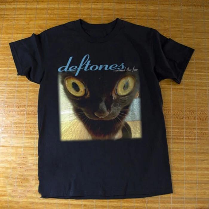 Deftones Around The Fur Забавная черная кошка Унисекс футболка A212