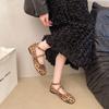 Shoes for Women 2025 Buckle Strap Women's Flats New Leopard Print Dress Light Square Toe Best Seller Flat Low Heels