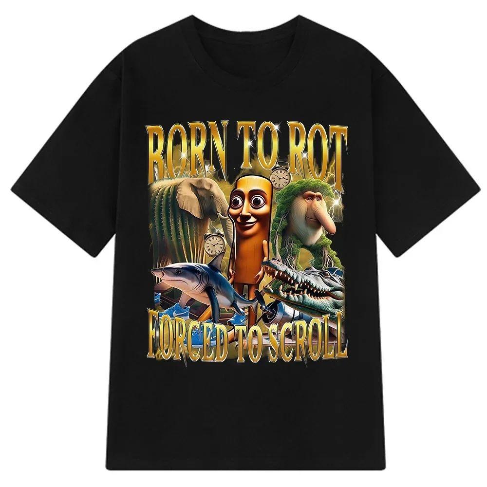 Bombardiro Crocodilo Italian Brainrot Meme T-Shirt Men's Women's Short Sleeve Cotton Tees Funny Graphic Y2k T-shirt Summer Tops