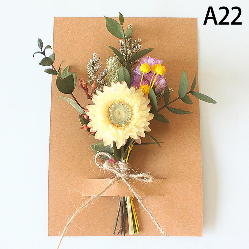 1 шт. Мини-букет из натуральных сухих цветов, бутоньерки для подружек невесты, рождественский свадебный декор, День святого Валентина, цветочные материалы своими руками