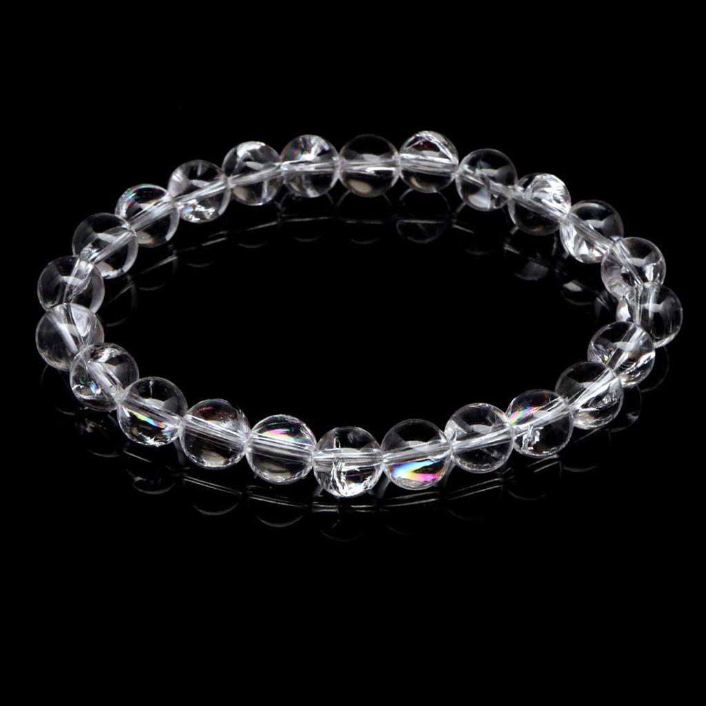 Кристальный браслет Ирис Кварц Натуральный Радужный 8мм Радужный Натуральный Камень Камень Силы Внутренний Диаметр 21см [ЗОЛОТОЙ КАМЕНЬ] Прибл.