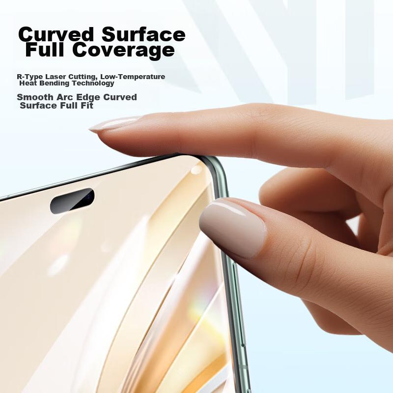 2-Pack Tempered Glass Screen Protector for Honor X60 Pro, Curved Coverage Ultra-Thin Shatterproof Wear-Resistant for Honor X60 Pro Smartphone