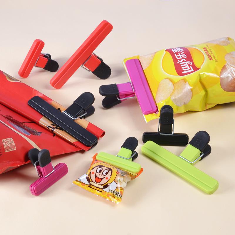 Цветной кухонный зажим для запечатывания пакетов с едой - Материал АБС+ТПР, Пыленепроницаемый для пакетов с мукой и приправами