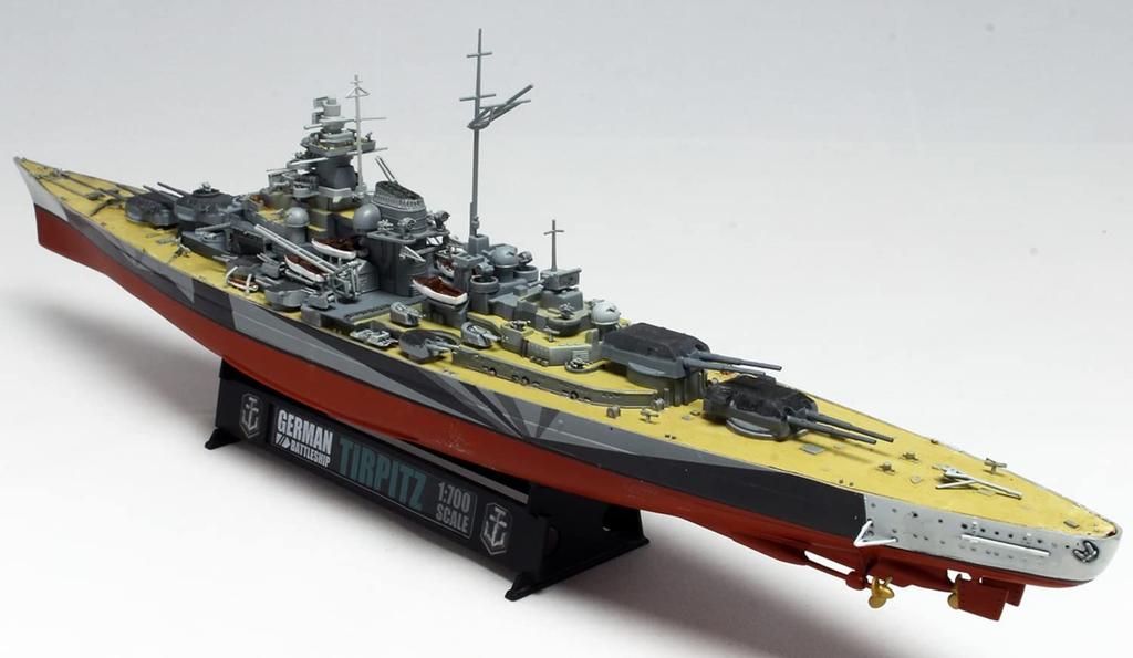 Platz/Italeri 1/700 World of Warships Немецкий линкор Тирпиц Пластиковая модель WOW49504