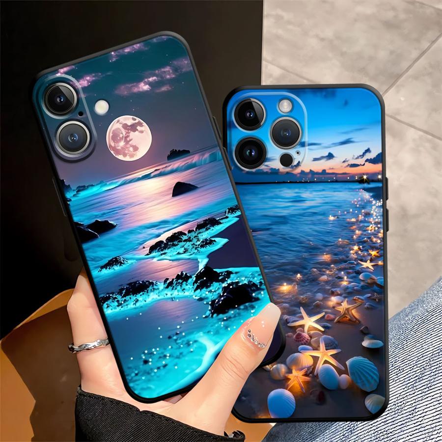 Чехол для телефона Apple iPhone 13 17 Pro Max 12 14 11 Air 16 15 Pro 7 8 XR XS MAX Funda Чехол для телефона с рисунком «Морской пейзаж»