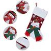 Christmas Stocking Snowman Santa Design Soft Xmas Stockings with Plush Cuff Fireplace Hanging Socks Candy Bag for Tree Fireplace