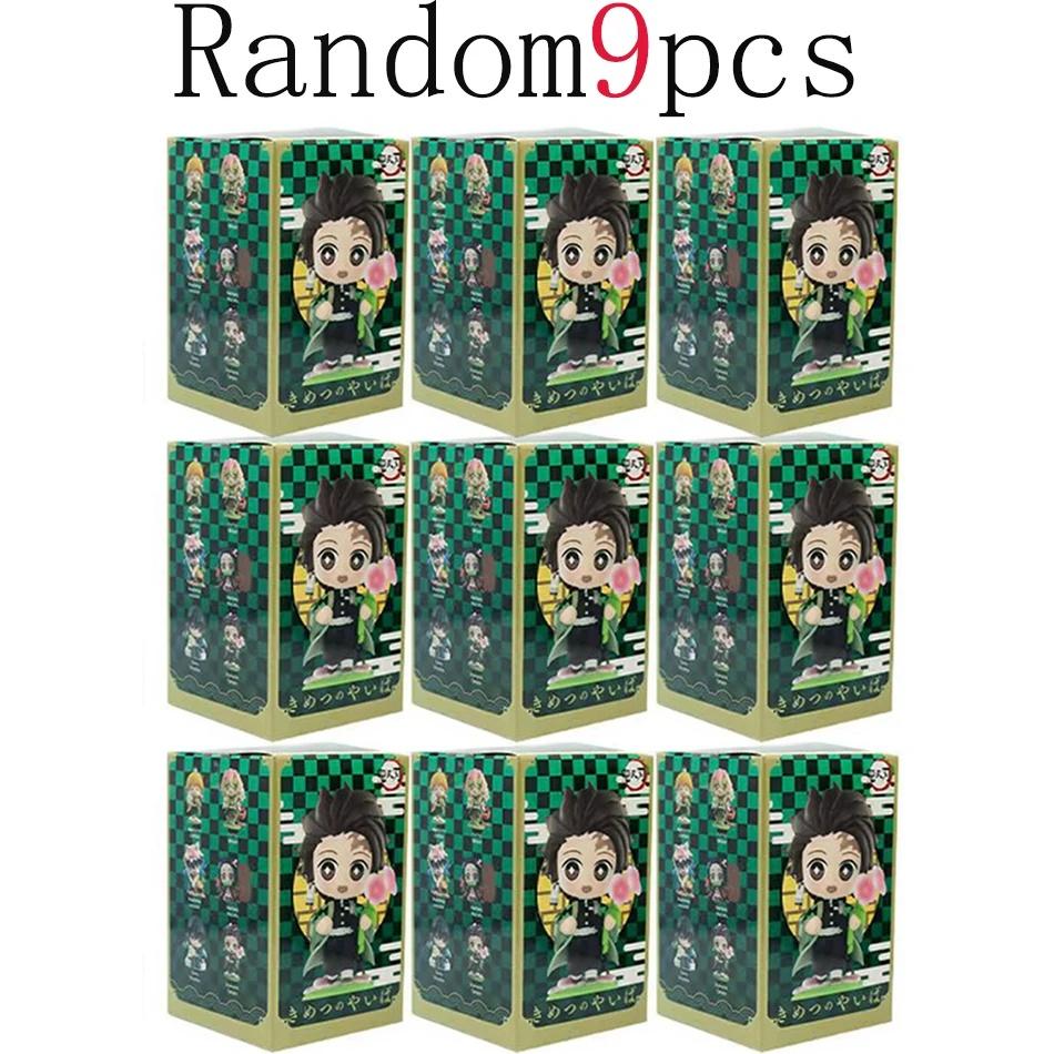 Demon Slayer Kimetsu no Yaiba Q Version Figure Blind Box Set 12 Styles Anime Character Collectible Model Doll Gift