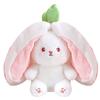 Easter Bunny Plush Reversible Carrot Strawberry Bunny Plush Toy Pillow Bunny With Zipper Birthday Gift For Boys Girls Kids Doll