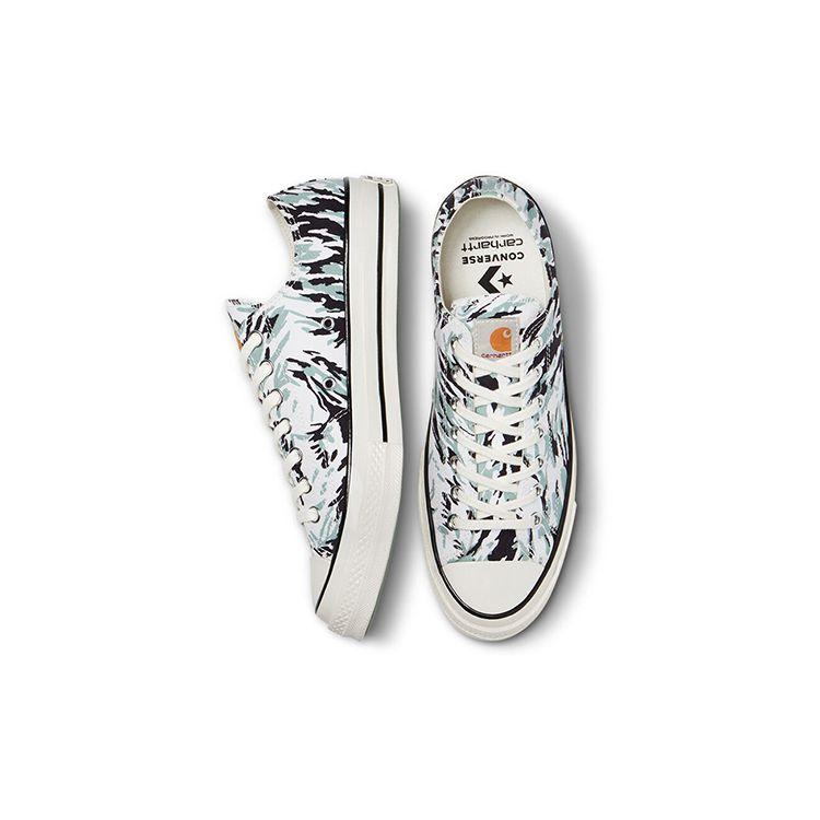 Carhartt WIP x Converse Chuck 70 Low Hinterland Унисекс Кроссовки Белый Гранит-Зеленый Черный 171238C