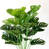 1 Bouquet Artificial Monstera Green Plastic Fake Monstera Floral Foliage Plant for Home