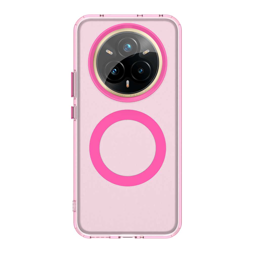 Магнитная Роскошная Беспроводная Зарядка для чехла Magsafe для OPPO Realme 14 Pro Plus Pro+ 5G Матовый Полупрозрачный Конфетный Противоударный Чехол