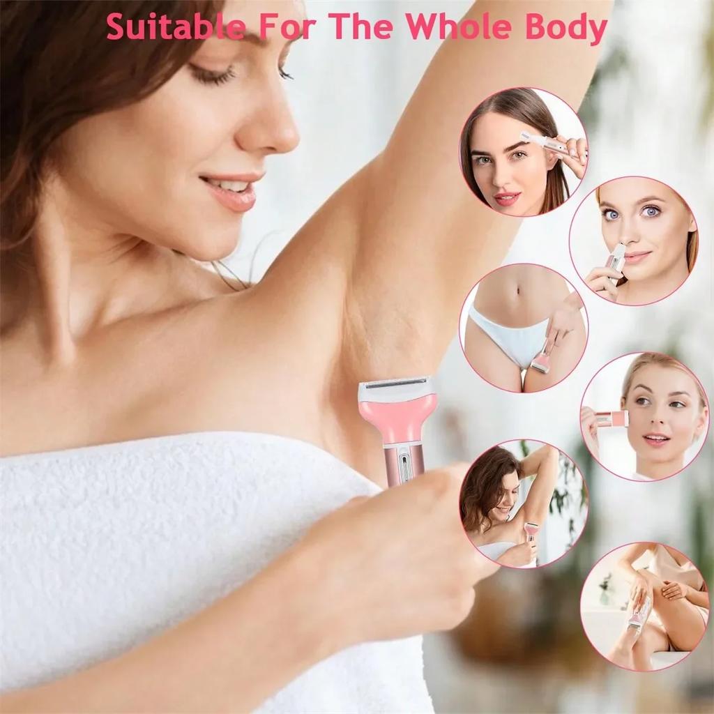Lady Shavers For Women, 4 In 1 Face Shavers For Women, Rechargeable Face Hair Remover For Women, Electric Shaver For Women