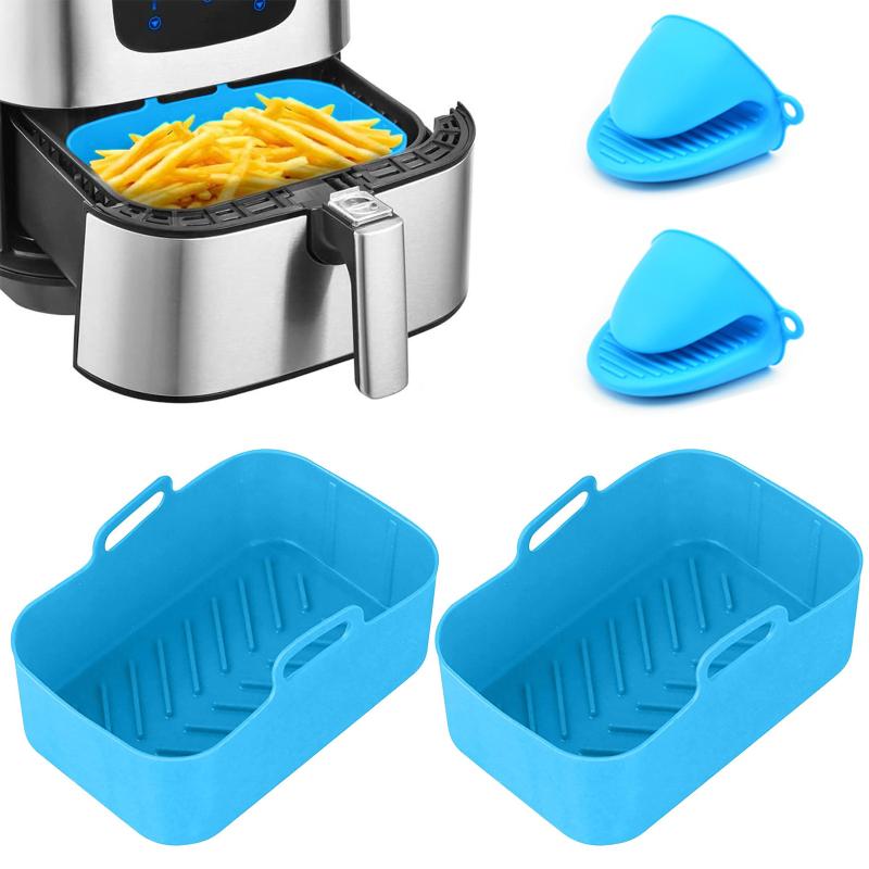 Набор силиконовых зажимов для фритюрницы, многоразовая, устойчивая к высоким температурам, безопасная для мытья в посудомоечной машине фритюрница