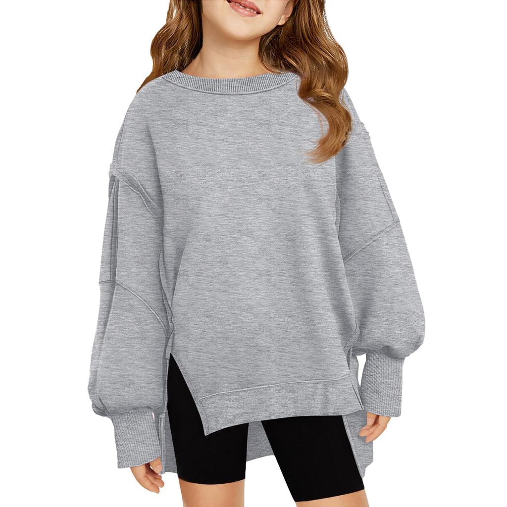 Boys Girls Children's  Loose Solid Color Shirt Sweatshirt Tops