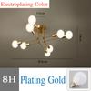 Modern LED Chandeliers for Dining Living Room Nordic Children Bedroom Loft Stuy Ceiling Lamp Black Gold Retro Iron Ceiling Light