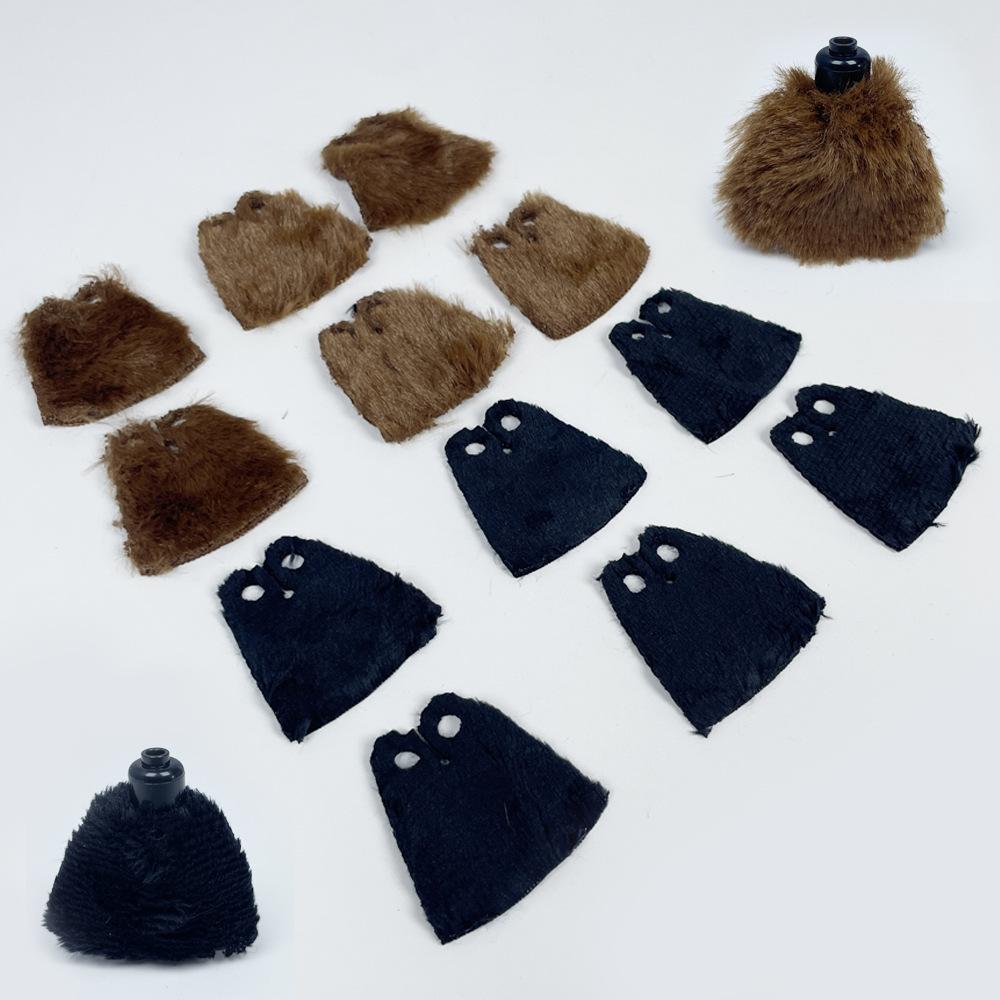 Building Block Figurine Splicing Small Particles Plush Cloak Fur Coat Cloak Robe Spare Parts