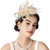 Formal Dress Feathers Mesh Headband Retro Fascinator Headdress  Masquerade Party