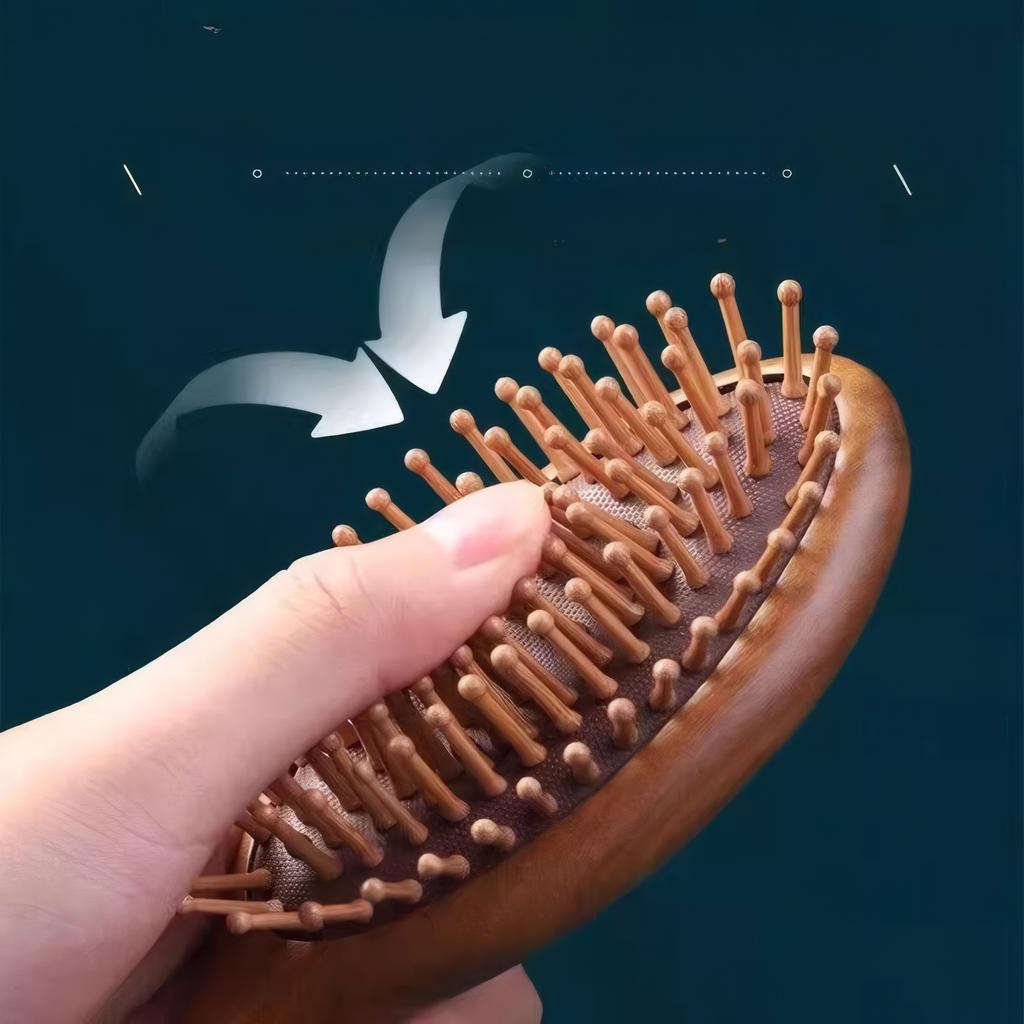 Real Sandalwood Cushion Comb Comb Massage Comb Head Comb Long Hair Comb Scalp Curly Hair Comb Home Wooden Comb