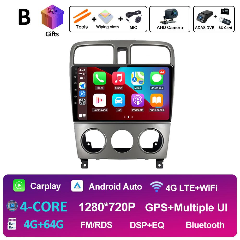 Для Subaru Forester SG 2002 2001 2002 2003 - 2008 Беспроводной Carplay Android Auto Автомобильный Мультимедийный Видеоплеер DSP Стерео Головное Устройство