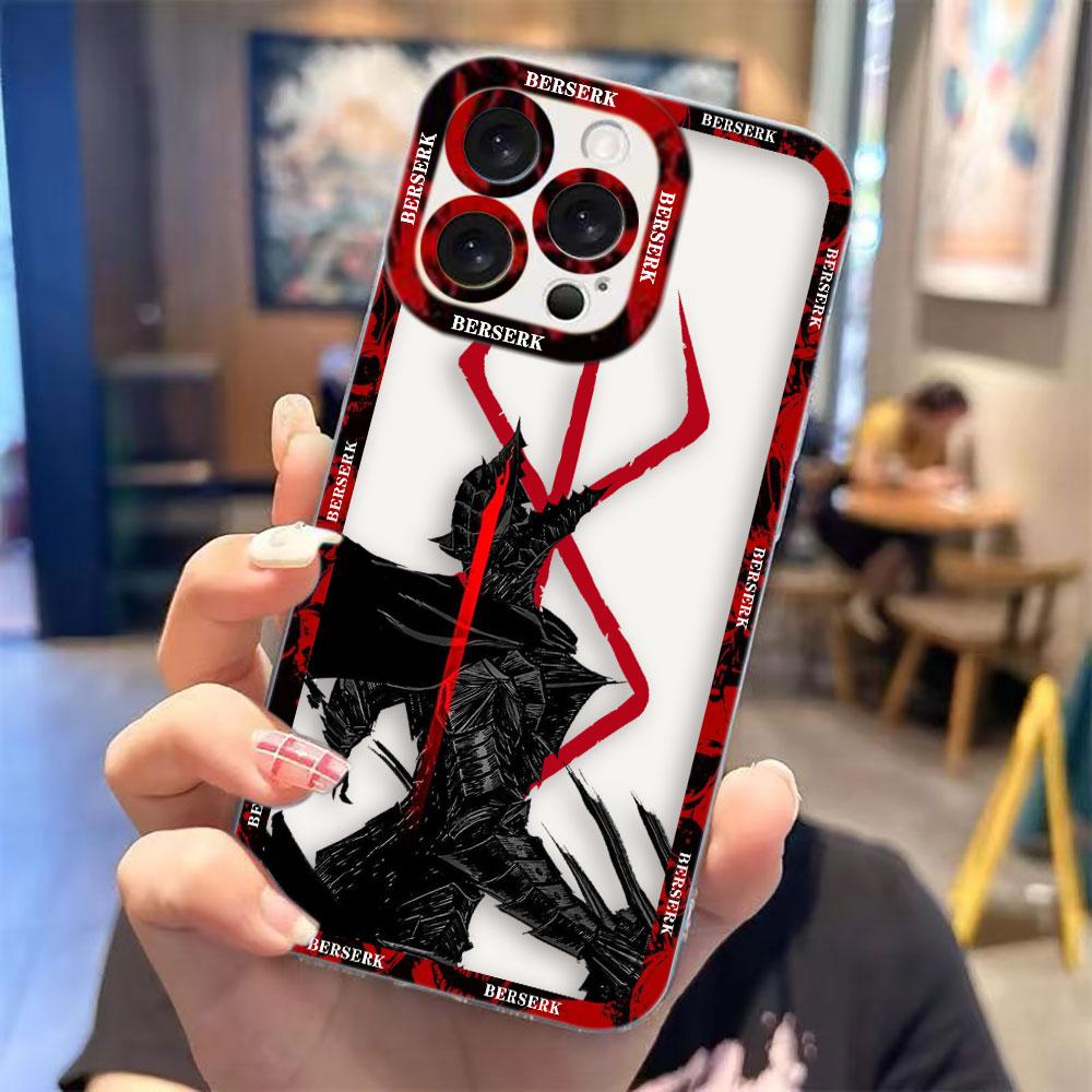 Аниме B-Берсерк G-Гатс Чехол Прозрачный Чехол для Телефона Для iPhone Apple 17 AIR 16E 16 15 14 12 13 11 Pro Max Plus XR TPU DIY Чехол-Оболочка