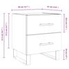 Nightstands 2 pcs Concrete Grey 40 x 35 x 47.5 cm Particleboard